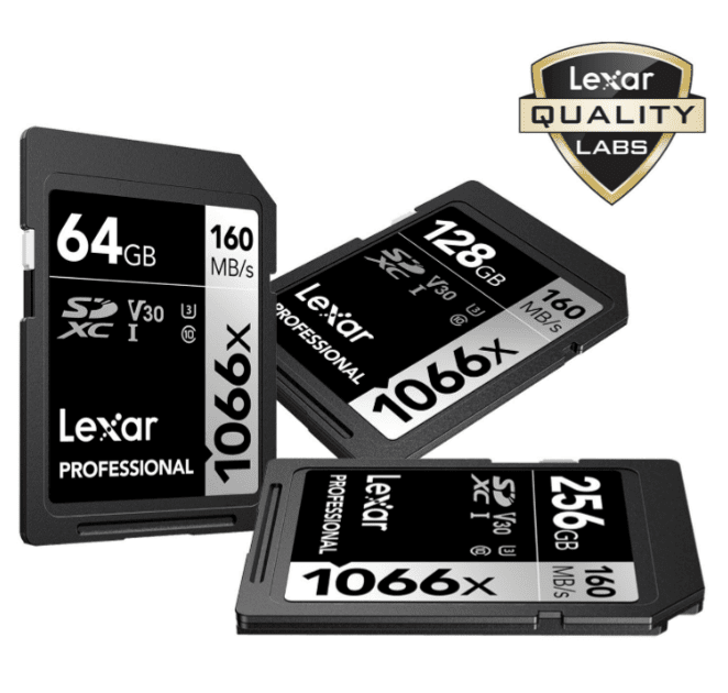 Lexar Professional 1066x microSD: $14